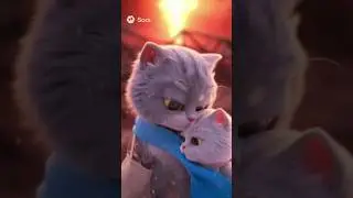 AI Cat | Tsunami &mdash; Disaster | Cute kitten daily story #cat #kitten #shorts #disaster