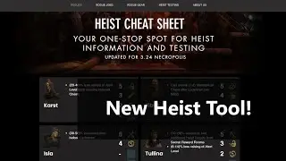 New Poe Tool: Heist Cheat Sheet Website
