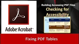 Fixing PDF Tables for 508 Compliance Checking for Accessibility