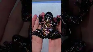 Resin frog using Angelina Fantasy film  #resin #resinart #diy #diycrafts  #craft #handmade