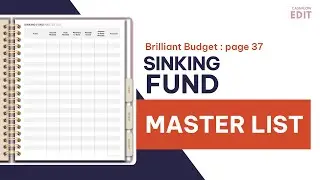 Sinking Fund Master List