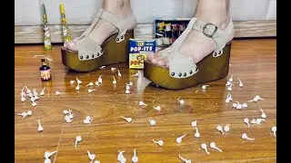 👡🧨 Leather Wedges Pop Its 4th of July Snaps | Steve Madden Platform Heels | Firework Crush | ASMR