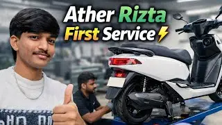 ATHER RIZTA 1ST SERVICE DETAILS ❤️ 10/365 DAY CHALLENGE #allindia#ather_electric_scooter #1million 