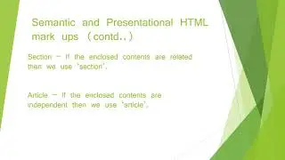 articles and sections in HTML5
