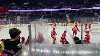 Flames warmups