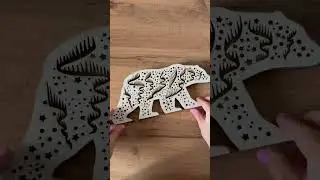 A unique DIY gift. A northern lights inside a polar bear. Instant download.