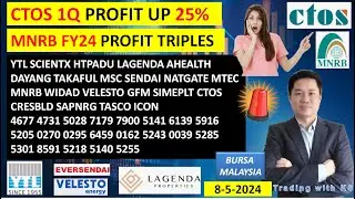 Ежедневное обновление KLSE BURSA &mdash; 05.08.2024 г.💥ПРИБЫЛЬ CTOS ЗА 1 КВ. УВЕЛИЧИЛАСЬ НА 25%💥Прибыль MNRB за 24 финансовый год утроилась💥YTL SCIENTX HTPADU