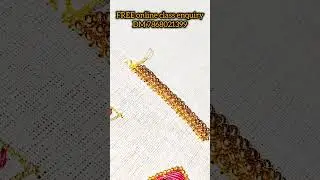 FREE! FREE! Professional Online Aari course/Embossed bead loading stitch #aariwork #beads#online