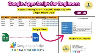 Automate Google Docs! Auto-Fill Templates from Google Sheets Data Using Google Apps Script P-10