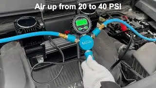 How long it takes to inflate all four tires from 20 to 40PSI with Uharbour 4 tire air up&down system
