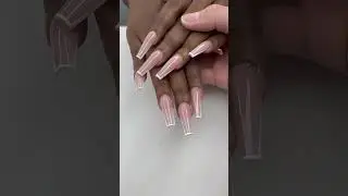 Outline French#acrylicnails #nailart #acrylicapplication #frenchnails #nailstyle #french #frenchnail