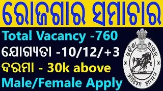 Odisha Rojgar Samachar 2022 | 06ଟି ଓଡ଼ିଶା ଚାକିରି | Sankalp Job Update