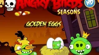 Angry Birds Seasons - Season 3 - Haunted Hogs Golden Eggs Walkthrough