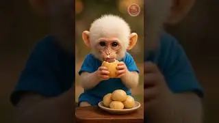&ldquo;Baby Monkey Eats Soft Bun 🍞🐵 | Too Cute & Funny Reaction 😂❤️&rdquo;