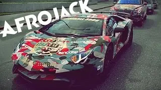 DJ AFROJACK driving his Lamborghini Aventador SV in Budapest!