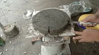 STEPPING STONE WITH FAKE WOODCUTS DESIGN-COMPRESSED TIME