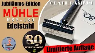 MÜHLE R89-J80 EDELSTAHL ║ Jubiläums-Edition - Rasierhobel / Nassrasur // GLATT - RASIERT
