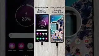 Samsung  Galaxy S22 Ultra vs Google Pixel  6 Pro Charging Test 🔌 Subscribe for more 👍🏼