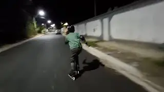 Aventureiros invadem a rua rec&eacute;m asfaltada, fazendo Urban de patins inline #patinsbrasil 