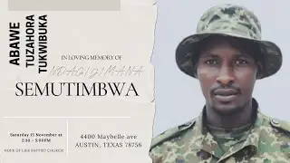 UMUHANGO WO GUSIBUKA IKILIYO C'UMUVANDIMWE MAJOR SEMUTIMBWA NDAGIJIMANA | KWIBUKA, GUSHIMA N’UMURAGE
