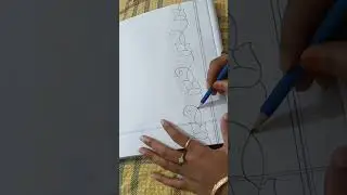 sharee border flowers / border desi/ how to draw flowers