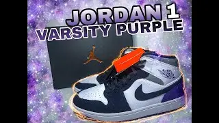 Jordan 1 mid varsity purple- UNBOXING