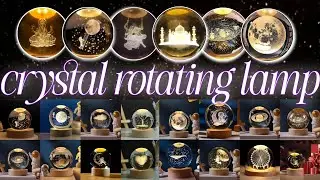 Crystal ball rotating lamp|ball lamp|crystal lamp|night lamp|niralee gift shop