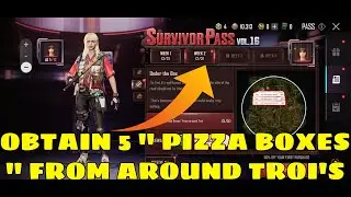 OBTAIN 5 PIZZA BOXES FROM AROUND TROI'S || PUBG NEW STATE VOL 16 WEEK 2 STORY MISSION LOCATION