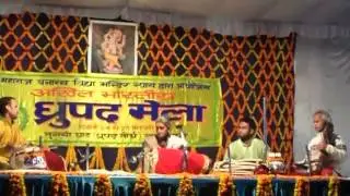 Pt. Ramakant Pathak along with Shri Shashikant Pathak at Dhrupad Mela 2014, Varanasi