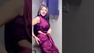 satin saree hot dance