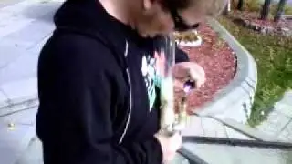 SGW Waffle straight tube milkshot with Weedstar narrowing bowl