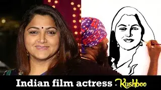 How to Draw Kushboo | Khushbu Sundar | Film actress | Nakhat Khan  - Udhaya Speed Painting