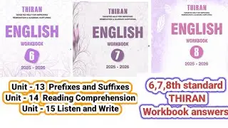 THIRAN 6th 7th 8th standard unit 13 prefixes and suffixes unit 14 reading comprehension unit 15 