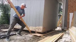 MOVING a 10' x 8' GARDEN SHED - BACKYARD PROJECT - DIY