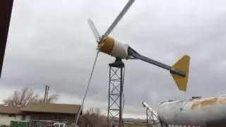 Used Working 10 KW Bergey Wind Turbine Generator 90' Tower Guide Wires Trace Inverter For Sale on E