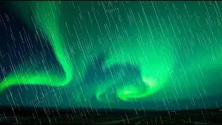 🌧️ Rain Sounds for Sleeping No Ads + Northern Light + Relaxing Rain Sound Effect + White Noise