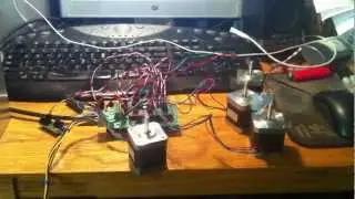 Arduino Mega 2560 r3 with RAMPS 1.4 powering 4 stepper motors
