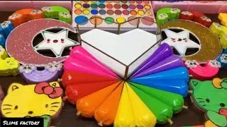 Special Satisfying with Clay Piping Bags _HELLO KITTY_ Mixing Random Things Into Slime!#slimefactory