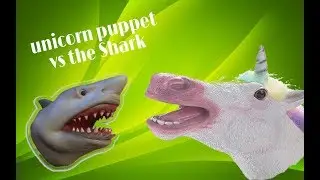 UNICORN PUPPET VS SHARK PUPPET!