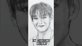 Kim Taehyung Drawing ｡⁠&bull;⁠&nbsp;BTS Drawing#drawing #shorts #BTSdrawing💜👑💞