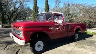 1965 Ford F 100 Custom Cab Red Video 1 Exterior 1
