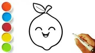 Cute lemon 🍋 Drawing Easy Painting & Coloring videos