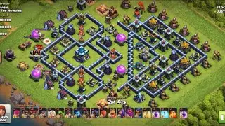 TH13 3 star from the popular split base with the hybrid attack strategy ⭐️⭐️⭐️