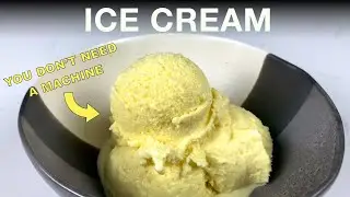 Making Custard Base ICE CREAM From Scratch At HOME with NO MACHINE.