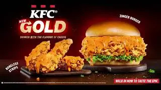 New KFC GOLD - Dunked with the Flavour of Cheese - Taste the epic
