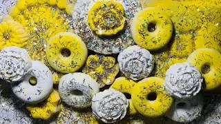 Glittering ✨!| Happy Asmr-versary @ElegantASMRDesignsNJ !|Gymchalk | variety of yellow white🤍💛|ASMR.