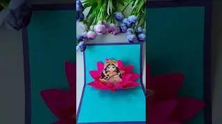 Vasant Panchami Craft Idea |Lotus Pop-up Card #shorts #basantpanchami #popupcard #diy #ytshorts