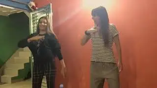 Bigg boss contestant Sapna choudhary and benafsha soonawalla dancing on haryanvi song