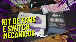 KIT DE FANS HUSKY E SWITCH MARROM PARA TECLADO REDRAGON FIZZ - RECEBIDOS DO CANAL BY @rondytech