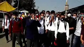 Class 11 students demand mass promotion, protests in Sopore